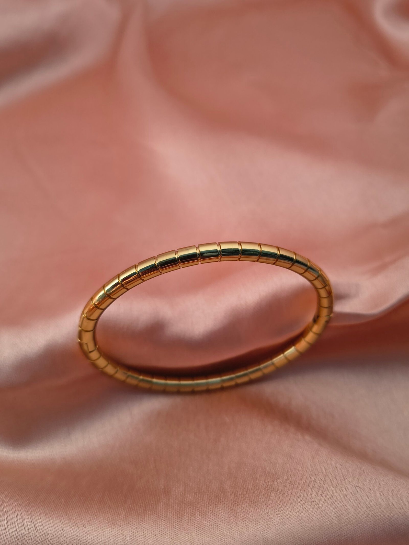 Gold Segmented Flexi Kada Bracelet - Image 2
